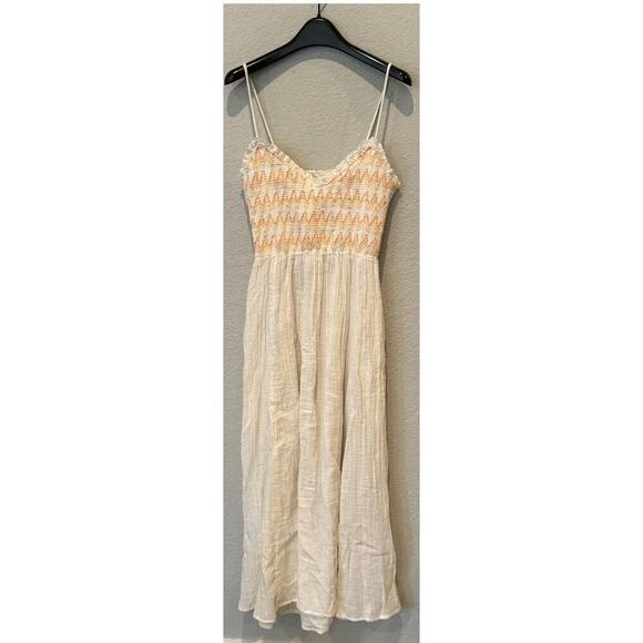 Free People Sweet Nothings Cotton Gauze Midi Sundress Size Small - Picture 11 of 12